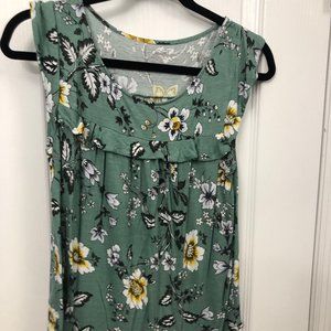 light green floral loft shirt.  used.